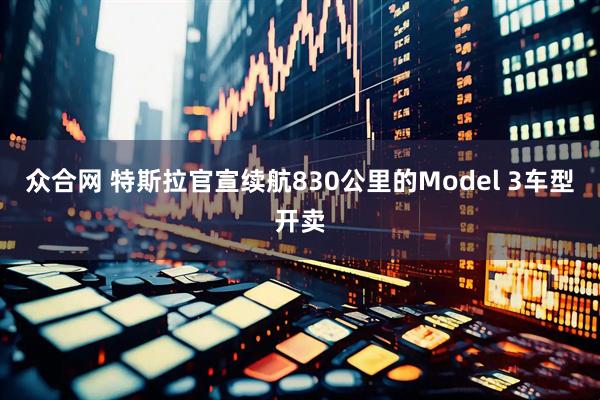 众合网 特斯拉官宣续航830公里的Model 3车型开卖